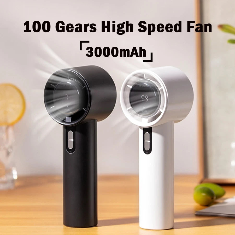 Rechargeable Handheld Fan LED Display